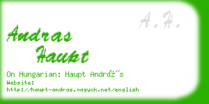 andras haupt business card